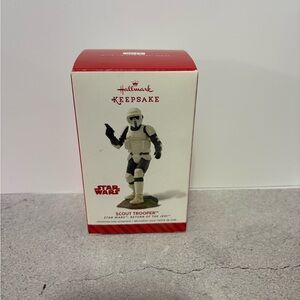 Hallmark Keepsake Star Wars Scout Trooper Ornament Red and White